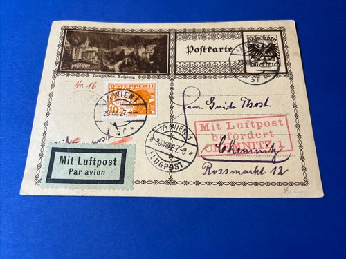 Postkarte ganzsache mit - /,