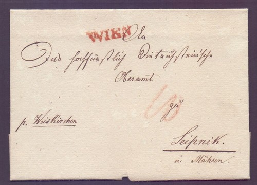 Vorphila faltbrief 1832 - faltbrief, mit