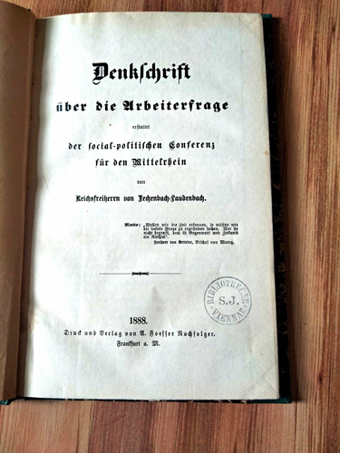 Denkschrift arbeiterfrage 1888 - denkschrift,