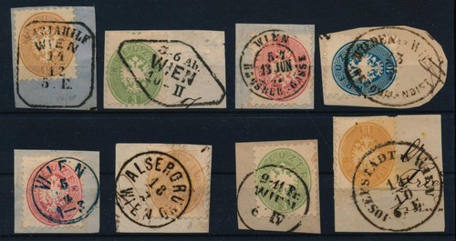 österreich 1864 8stk marken - 1864,