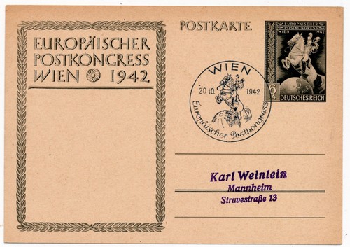 Deutsches reich 1942 ganzsache - 1942,