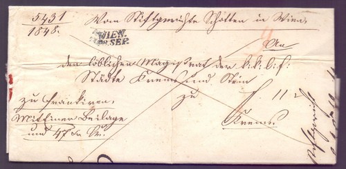 Vorphila brief 1848 mit - brief,