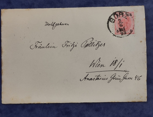 C12 bahnpost beleg 1893 - c12, 1893: