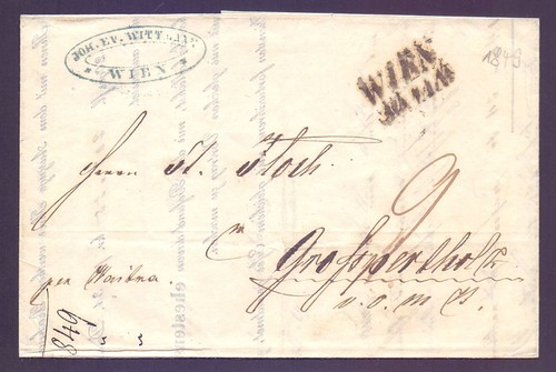 Vorphila brief 1849 mit - brief,