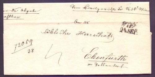 Vorphila brief 1847 - brief, mit