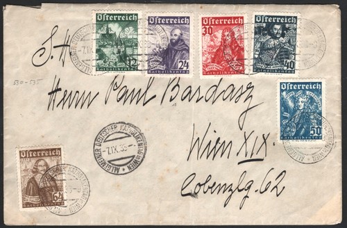österreich 1933 557 562 - nr., 557-562