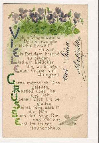 Gruß prägekarte gedicht - gruß,